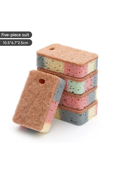 Choice 5PCs Kitchen Stain Removal Nano Sponge Magic Wipe Hundred Clean Cotton Dishwashing Sponge Wipes Bath