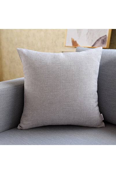 Choice وسادة أريكة جديدة باللون الرمادي الفاتح مقاس 40 × 40 سم، غطاء وسادة بس...