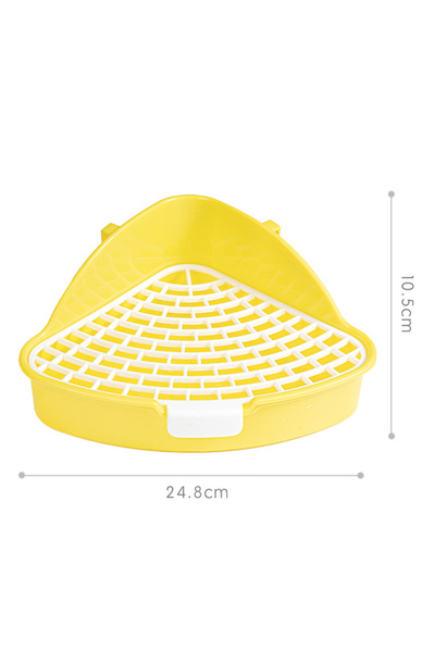 Choice صندوق فضلات أرنب أصفر، صندوق تدريب على استخدام المرحاض للحيوانات الألي...