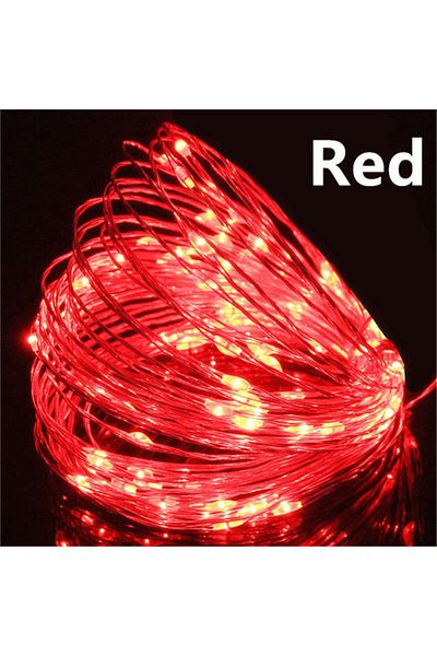 Acosh neon 20m Eu plug Red USB Led Fairy Lights Copper Wire String 20M 200LED Holiday Outdoor Lamp Garland For