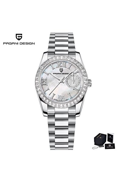 Choice ساعة يد نسائية جديدة من PAGANI DESIGN 2024 باللون الأبيض مقاس 32 مم، س...