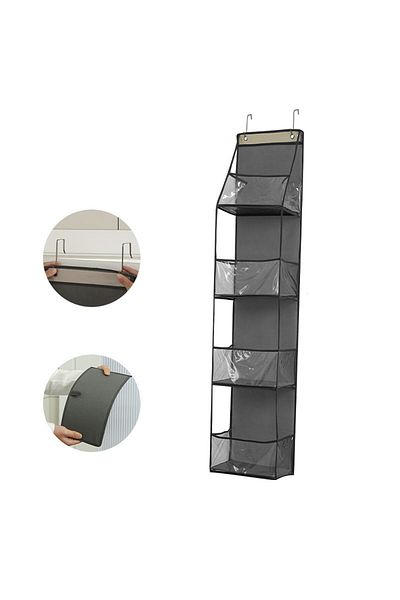 Choice Gray 4th layer 1pc/2pcs - Over-the-Door Organizer – Versatile, Foldable, Clear Wall-Mounted Storage