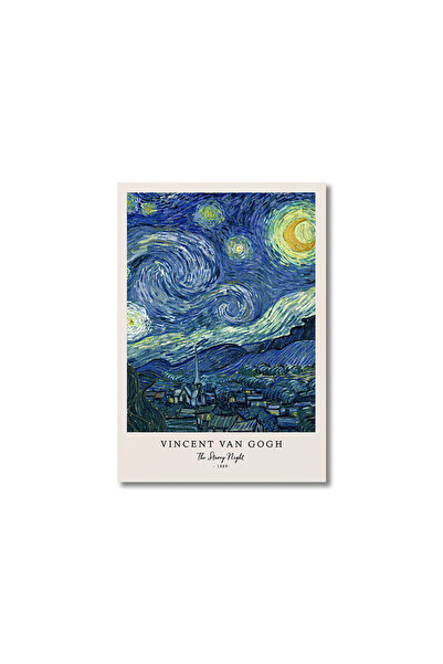 Choice 50x70 سم بدون إطار 01 مطبوعات وملصقات فنسنت فان جوخ عمل رائع قماش ليلة النجوم