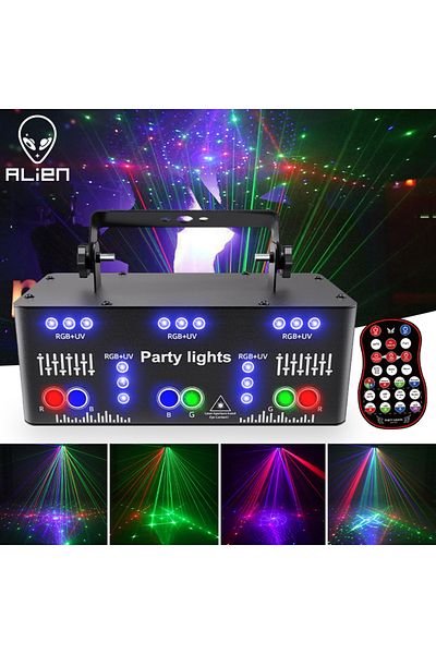 Choice Us Plug Alien 21 Hole Rgb Party Dj Disco Beam Patterns Stage Laser Light Projector Rgb Uv Led Strobe