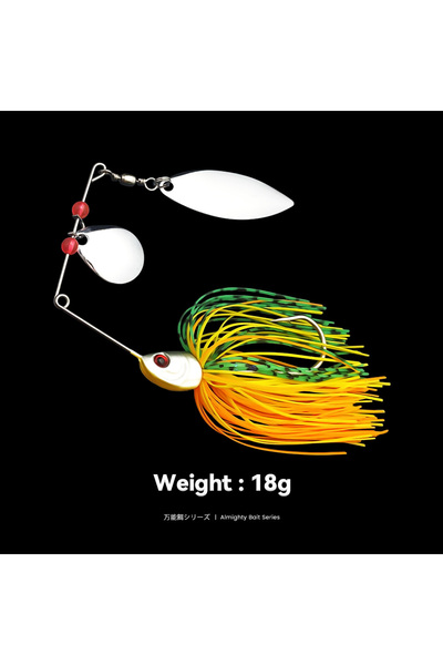 Choice طُعم صيد السمك QQHXL004 Bazooka Spinnerbait 15 جرام، سلك دوار، طُعم مع...