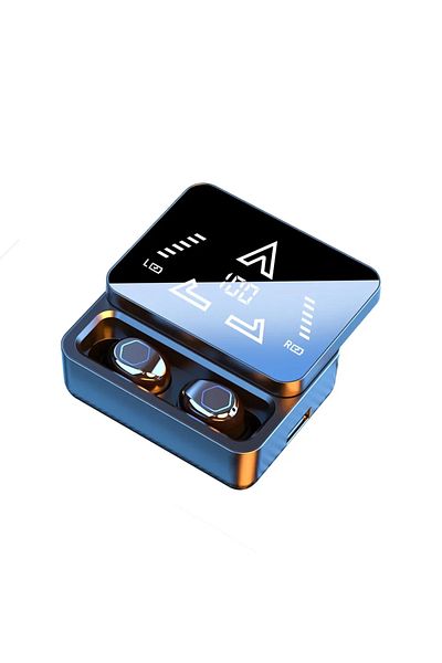 Vikefon Black BT5.4 TWS Wireless Bluetooth Headset With Charge Box Noise Cancel LED Earbuds With Mic Wireles