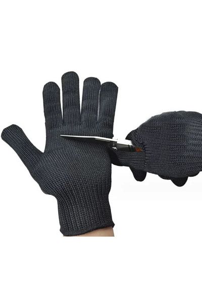 Choice Black Anti-Cutting Safety Protective Gloves 1 Pair Stainless Steel Wire Cut Resistant Bird Training