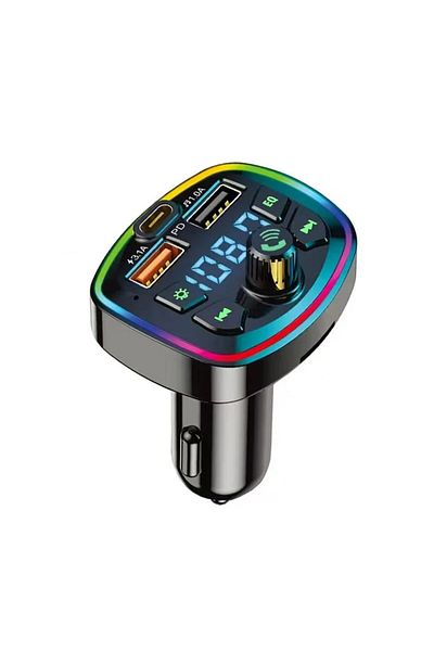 Choice Q7-3.1A Car Charger FM Transmitter BT 5.0 Hands Free True 3.1A Dual USB Port PD Fast Charging MP3 Mu