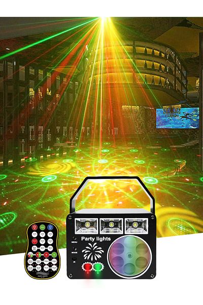 Choice None Red & Green & Blue YSH LED Disco Parti Lights USB Stage Laser Light Pattern Beam Projector Suit
