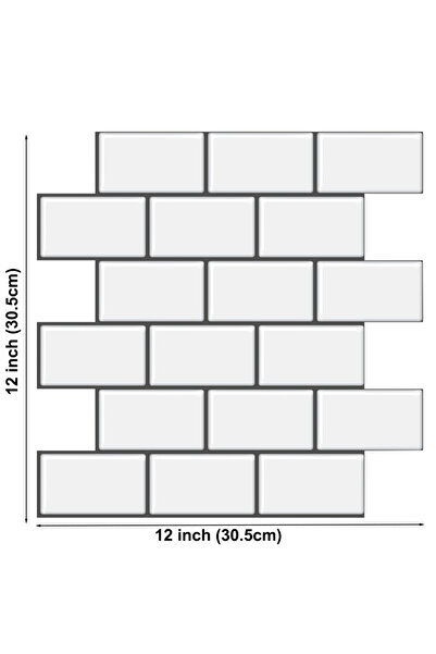 Choice 5 قطع VP101 5 أوراق ملصقات بلاط الحائط البيضاء ذاتية اللصق وورق جدران ...