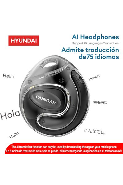 Choice Hy-x15ultraai Black Original Hyundai Hy-x15 Ultra Ai Wireless Earphones Translator With 135 Language