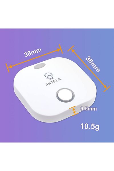 ANTELA Smart Tag Antela, 2 pieces, Bluetooth, white, 38 x 38 x 9.5 mm