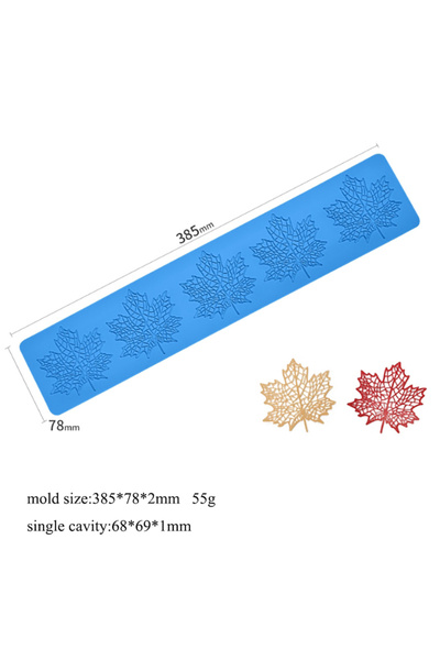 Choice قوالب كيك مستطيلة الشكل مصنوعة من السيليكون على شكل ورقة شجرة فينيكس، مصنوعة من الدانتيل لتزيين الكعك والمعجنات والحلويات