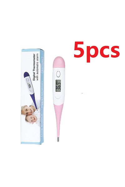 Choice pink5pcs 5/10pcs Medical Digital LED Equipment Tool Soft Head fast Thermometer For Body Ear Househol