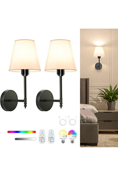 Choice شريط حائطي أسود 15Rgb - عبوتان - يعمل بالبطارية القابلة لإعادة الشحن بدون أسلاك - 4000 مللي أمبير/ساعة - قابل للتعتيم والفصل