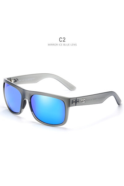 Choice نظارة شمسية C2 Kaenon XL مستطيلة كبيرة الحجم مستقطبة للرجال مصنوعة من مادة TR90 المرنة ومصممة للاستخدام في الهواء الطلق