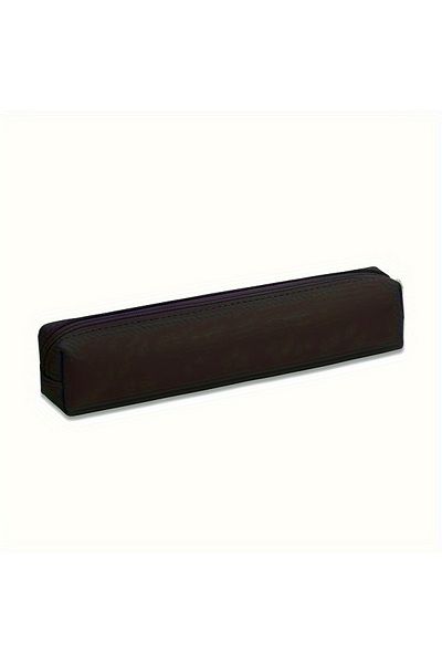 Choice Black 1pc Mini Makeup Pencil Case Bag, Makeup Bag, Eyebrow Brush Pencil Case, Premium Faux Leather P