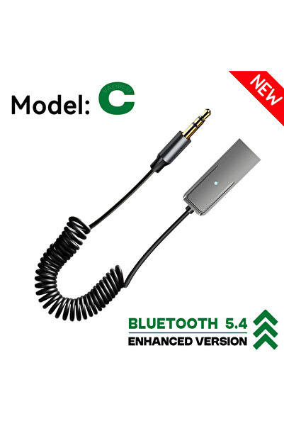 Choice1 V5.4 Model C New Upgrades Bluetooth 5.4 Audio Receiver USB To 3.5mm AUX Car Wireless Music Adapter W