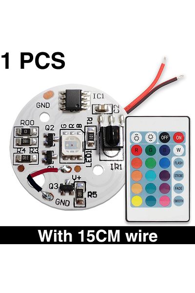 Choice 1PCS RGB With 15CM wire 5V Low Voltage LED Lights Plate Color RGB Lamp Board 3W Colorful Gradient So