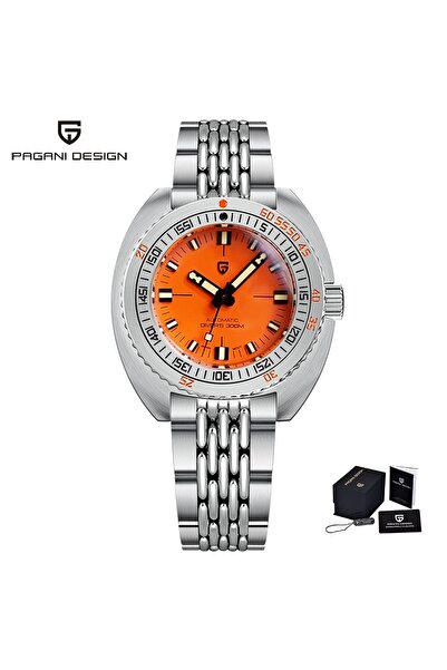 Choice ساعات باجاني ديزاين 2025 الجديدة للرجال، أوتوماتيكية، ميكانيكية، NH38، ستانلس ستيل، 300 متر، برتقالية