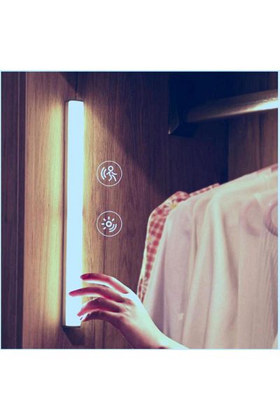 Choice White Light 20cm 20cm/30cm Pir Motion Sensor Wireless Led Night Light Usb Rechargeable Closet Kitche