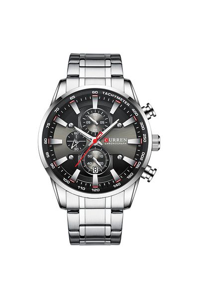 Curren Silver Black New Watches for Men Top Luxury Brand CURREN Quartz Men’s Watch Sport Waterproof Wrist W