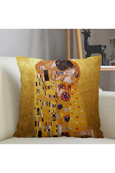 Choice 40 × 40 سم جانب واحد 4 وسادة فنية من غوستاف كليمت للمنزل والأريكة والم...