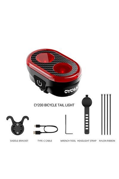 CYCLAMI CY200 CYCLAMI CY300T Bicycle Smart Brake Sensing Front Rear Light Waterproof MTB Road Bike Lights Cy
