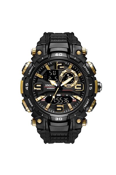 SMAEL BLACK GOLD Quartz Watch For Men SMAEL Watch Waterproof Stopwatch LED Watches Male Clock 1921 Sport W