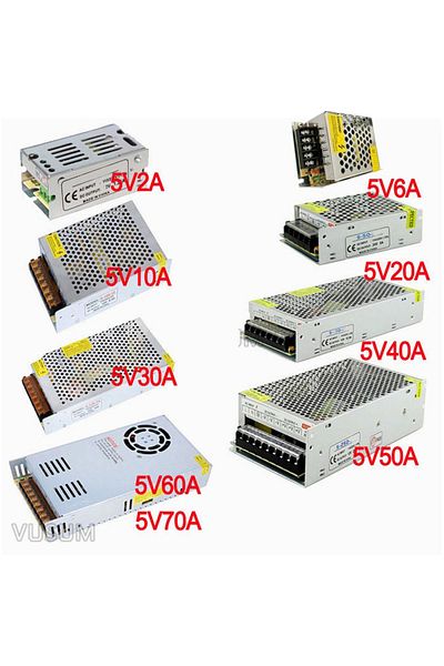 MERHOLE 220V Voltage 5V 8A DC 5V 2A 3A 4A 5A 8A 10A 12A 20A 30A 40A 60A Switch LED Power Supply Transformers