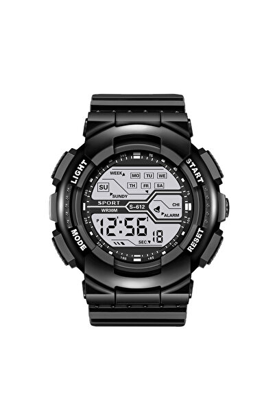 Choice ساعة رياضية خارجية سوداء للرجال متعددة الوظائف بشاشة كبيرة LED إلكترون...