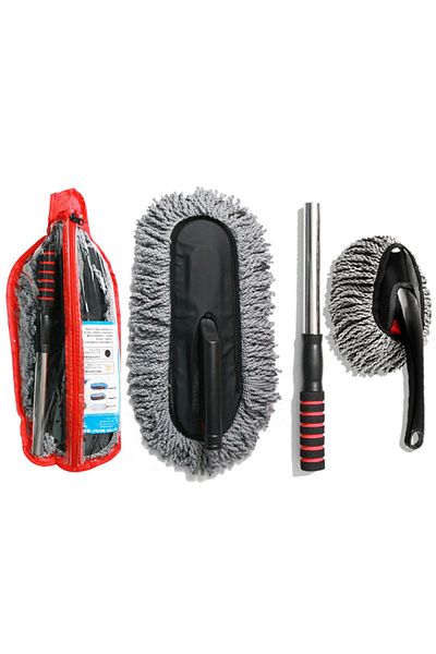 Choice 2pcs With Pvc Seametal Superfine Fiber Car Duster Suit Retractable Microfiber Car Dust Mop Home Clea
