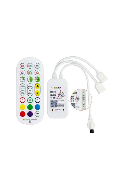 Choice dual output port Tuya Smart Controller for Led RGB Strip Light Tape With Remote DC12V-24VWIFI Smart