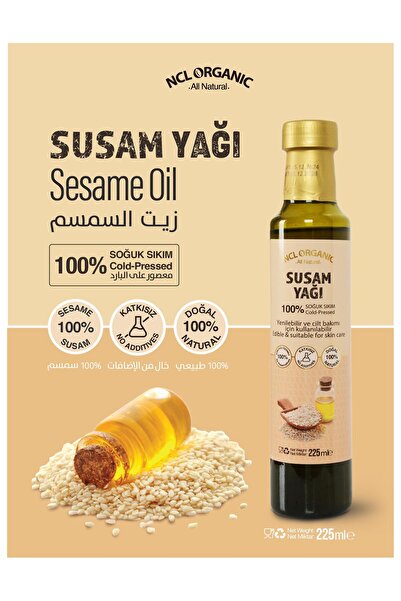 NCL ORGANIC SAİDOĞLU NCL ORGANIC %100 DOĞAL SUSAM YAĞI 225ml / NCL ORGANIC 10...