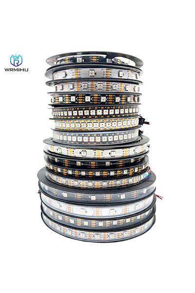 WRMIHU White PCB IP65 5m WS2815 300leds DC12V WS2815 5050RGB 5m/Roll 30/60/144leds/m Black/White PCB IP30/I