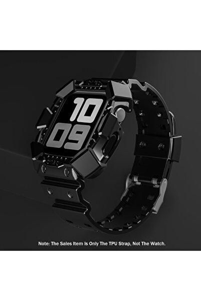 Choice جراب أسود من مادة TPU مع حزام لساعات اليد، متوفر بأحجام 38 مم، 40 مم، ...