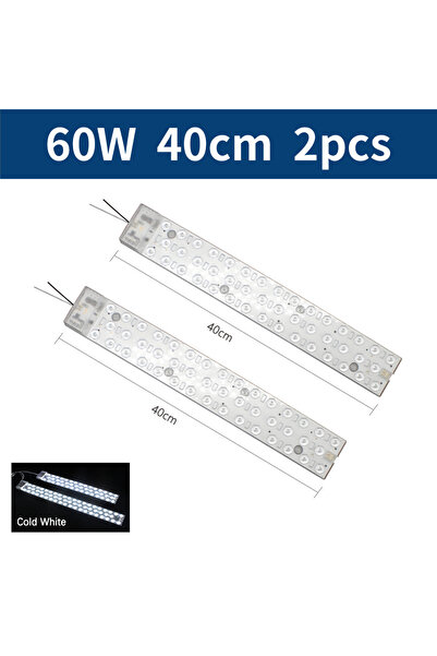 Choice شريط وحدة LED أبيض بارد 6500 كلفن 40 سم، قطعتان 60 وات، ضوء سقف 220 فولت، لوحة LED 30 وات 36 وات، مصباح LED بديل L