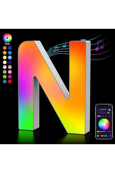 TouCloud Usb Plug Light N Smart Led Letters Lights Alphabet Light Decorative Name Letter Number Lamp Night Li