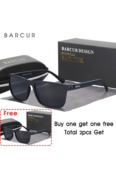 Choice نظارات شمسية رياضية خفيفة الوزن TR90 للرجال من BARCUR بتصميم BlackVBla...