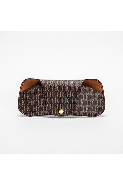Choice Coffee Fashionable Letter Printed Eyewear Protective Bag, Lightweight and Portable, Unique and Exqui