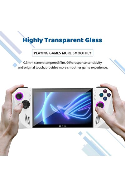 Choice 2pcs Tempered Glass Screen Protector for Asus ROG Ally Game Console Anti-Scratch Tempered Glass flim