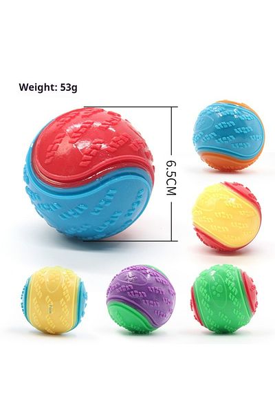 Choice Random color Pet Toys Dog Teeth Grinding Resistant Ball Dog Bite Ball Training Ball TDR Sound Toy