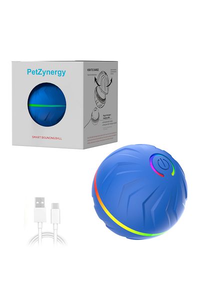 Choice Blue-1PCS 6.6cm/2.62in large size pet smart bouncing ball, motion activated dog ball, suitable for a