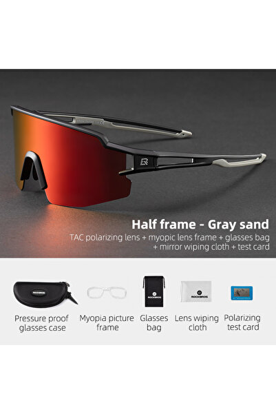 Choice1 ROCKBROS Polarized 10171 RKBROS Bicycle Glasses with Myopia Frame Pol...