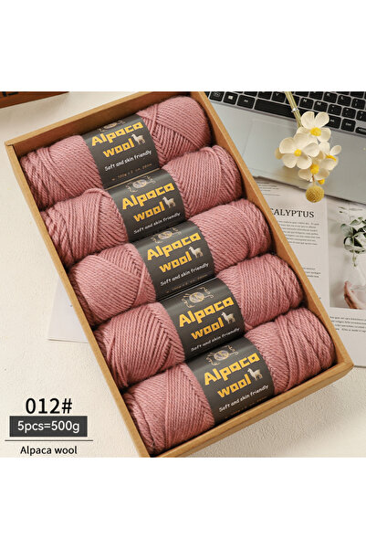 Choice 12 Rubber Powder 500g Alpaca Wool 245 Chunky Knitting Yarn Multi-Color...
