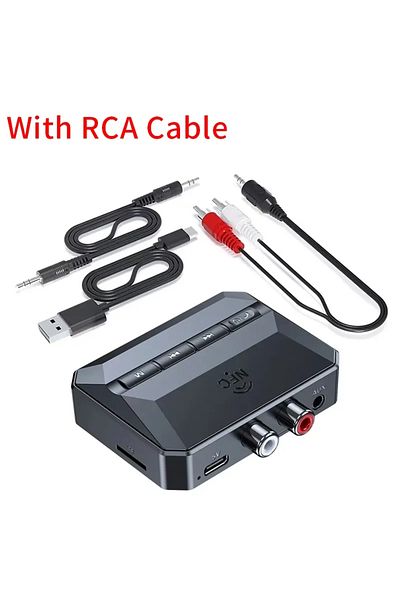 Choice v5.3 With RCA Cable NFC Bluetooth 5.3 Audio Receiver 3.5mm AUX RCA USB U-Disk/TF HIFI Stereo Music W