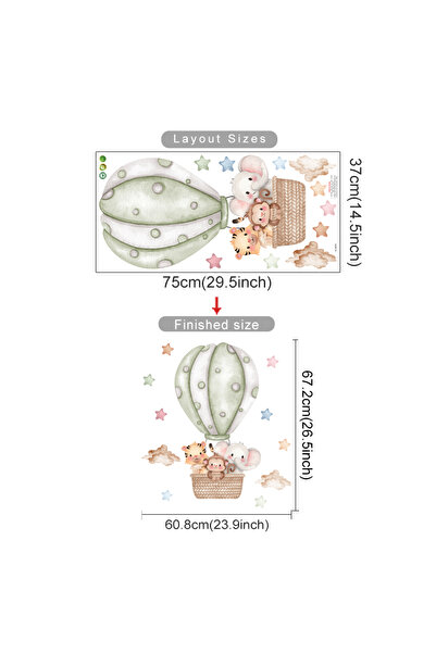 Choice ملصق حائط قابل للإزالة من الفينيل لغرفة الأطفال SL3585A، مطبوع عليه رس...