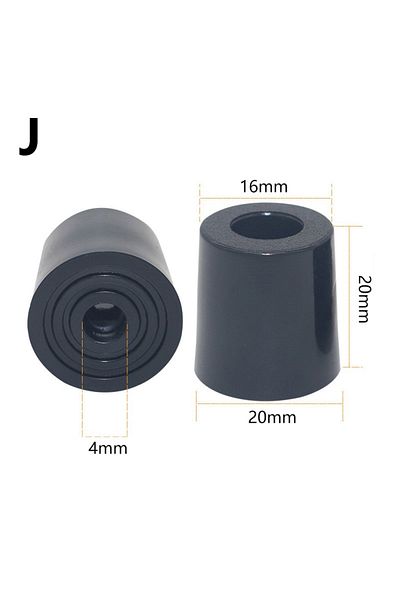 Choice J 10pcs Black Rubber Machine Feet Shock Pad Non-Slip Furniture Chair Floor Cabinet Table Leg Foot P.