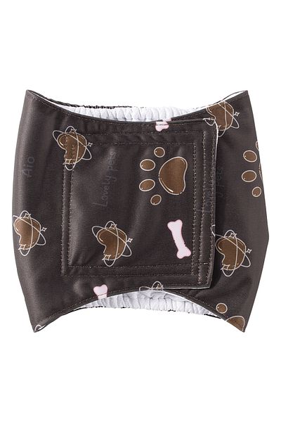 Choice XL Paw print-B BIAI 1PC Durable Washable Male Dog Diaper Wraps Pet Boy Dog Cloth Nappies Reusable Pe