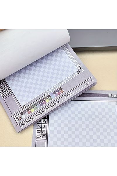 Choice Light Grey 50-sheet Square Sticky Notes Pad - Perfect For Students & Office Decor | Aesthetic Tear-o
